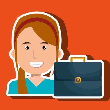 iş kişi portföyü ile izole simgesi