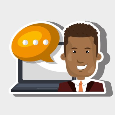 kişi online iletişim izole simgesi