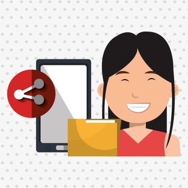 dosya paylaşımı smartphone kullanıcı simgesi tasarım izole