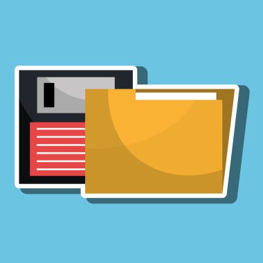 disketi ile izole klasör simgesi tasarım