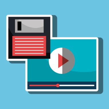 yumuşak ve sarkık yuvarlak yüzey kitle iletişim araçları oyuncu ile izole simgesi