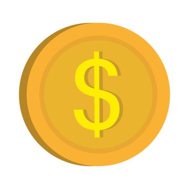 Para birimi para sikke izole düz tasarım.