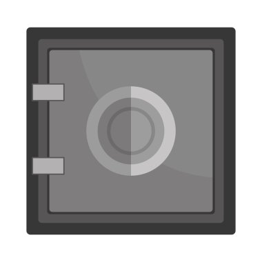 Mevduat strongbox düz simgesi