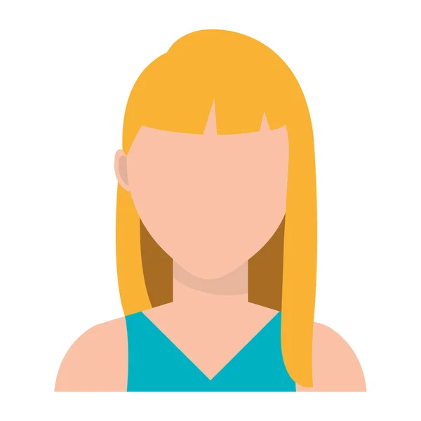 Jeune et élégante femme profil avatar . — Image vectorielle