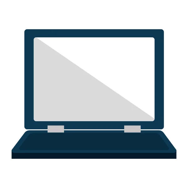 Personal Computer laptop plat pictogram. — Stockvector