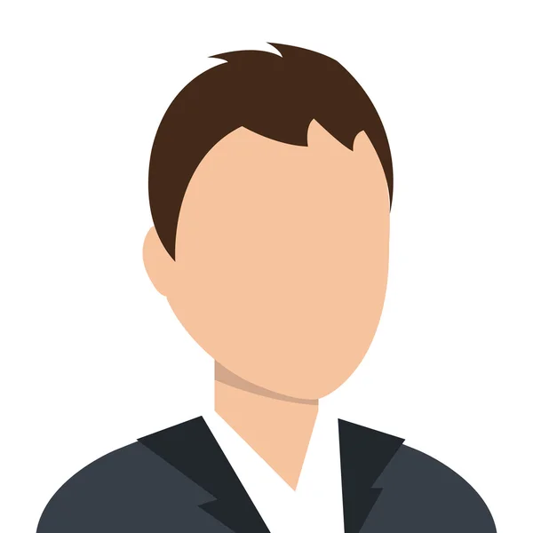 Perfil de hombre de negocios avatar colorido sobre fondo blanco . — Vector de stock
