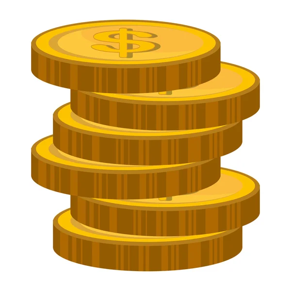 Монети грошових коштів — стоковий вектор