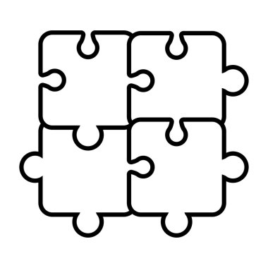 Bulmaca parçası izole düz simgesi.