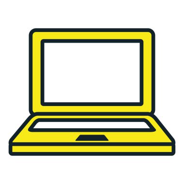 Teknoloji pc dizüstü izole simgesi.