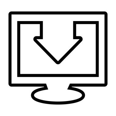 Downloaf internet izole simgesi.