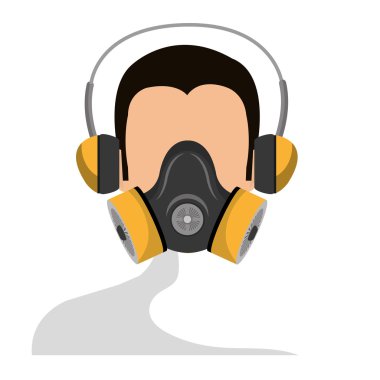 Endüstriyel güvenlik donanımları izole simgesi.