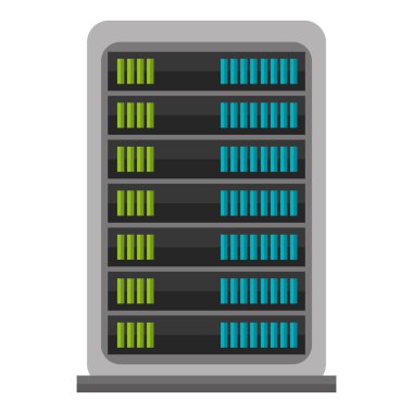 Barındırma ve bulut bilgisayar simgesi.