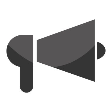 Megafon veya megafon izole düz simgesi