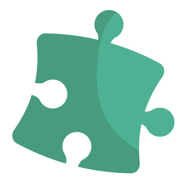 Puzzle pieza aislado icono plano . — Vector de stock