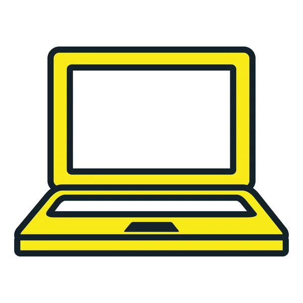 Tecnologia pc laptop ícone isolado . — Vetor de Stock