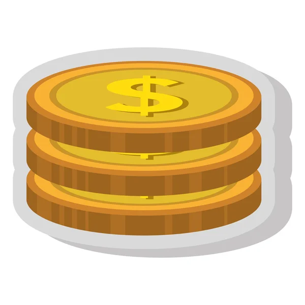 Pengar och affärer isolerad platta ikonen. — Stock vektor