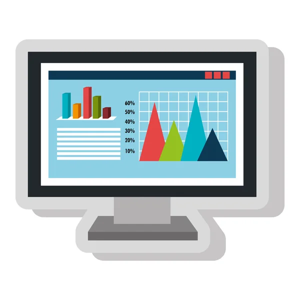 Táblázat statisztikák grafikus ikonnal. — Stock Vector