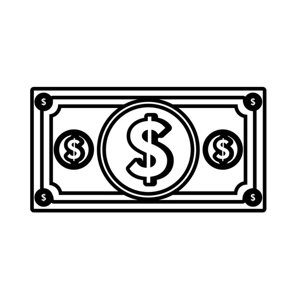 Dinero y negocio aislado icono plano . — Vector de stock