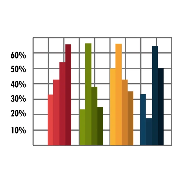 Spreadsheet with statistics graphics icon. — Stock Vector