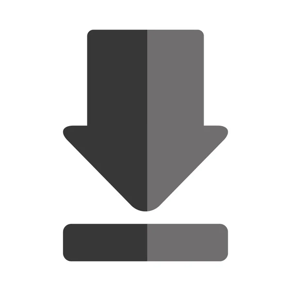 Downloaf a partir de ícone isolado internet . — Vetor de Stock