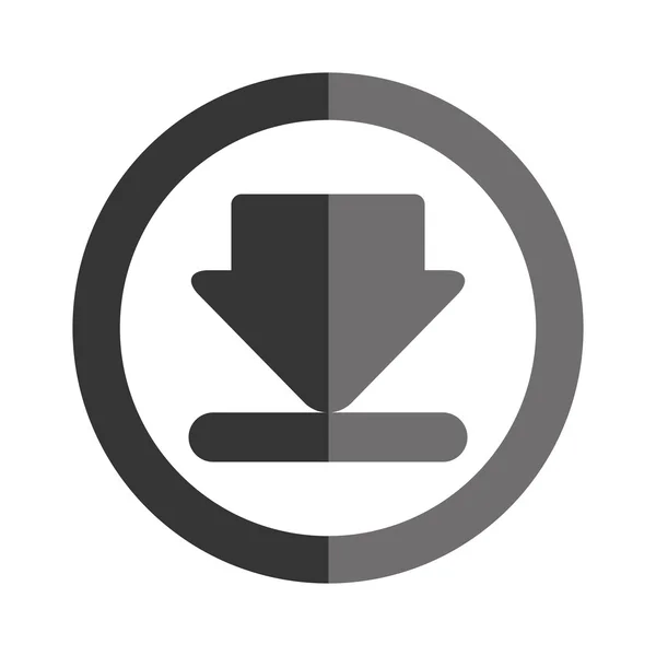 Downloaf à partir de l'icône isolée Internet . — Image vectorielle