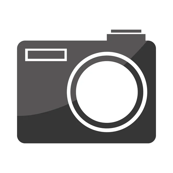 Cámara fotográfica aislada icono plano . — Vector de stock