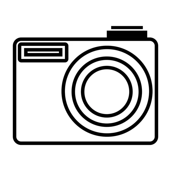 Platte fotografische camera-icoontje. — Stockvector