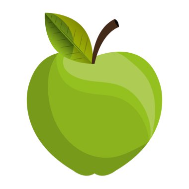 Sağlıklı gıda izole düz simgesi.