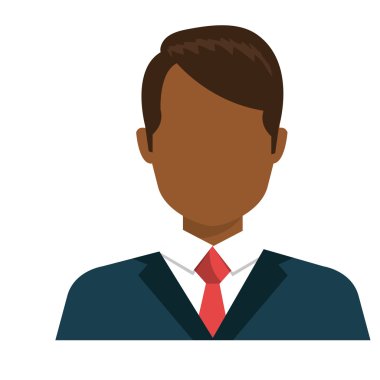 Executive işadamı profil izole simgesi.