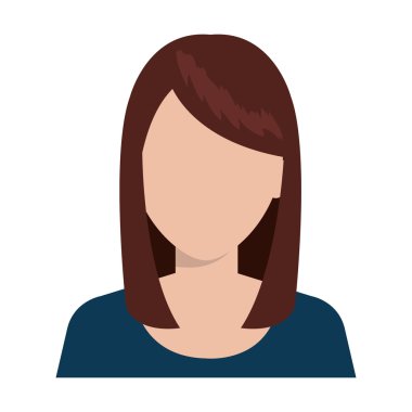 Genç çift kadın profili simgesinin.