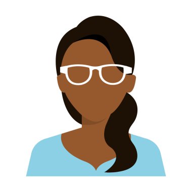 Genç çift kadın profili simgesinin.