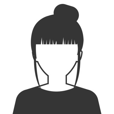 Genç çift kadın profili simgesinin.