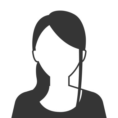 Genç çift kadın profili simgesinin.