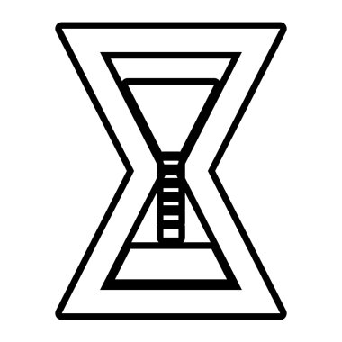 Zaman ve masa saati izole düz simgesi.