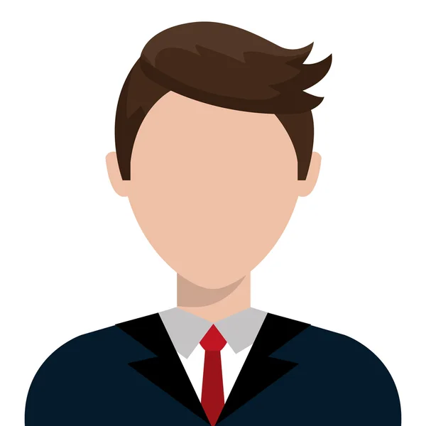 Executive businessman profile isolated icon. — Stock Vector