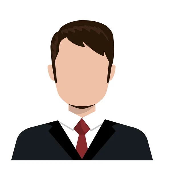 Perfil ejecutivo del empresario icono aislado . — Vector de stock