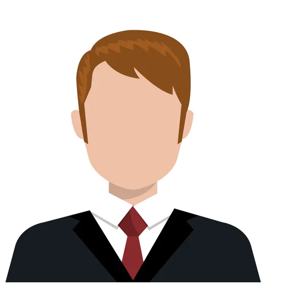 Executive üzletember profil elszigetelt ikon. — Stock Vector