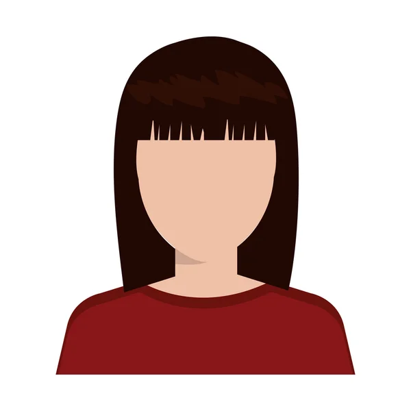 Joven icono de perfil de mujer ejecutiva . — Vector de stock