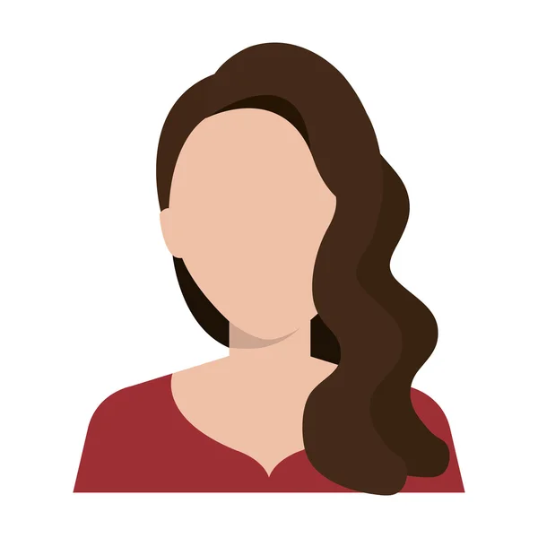 Ícone de perfil de mulher executiva jovem . — Vetor de Stock