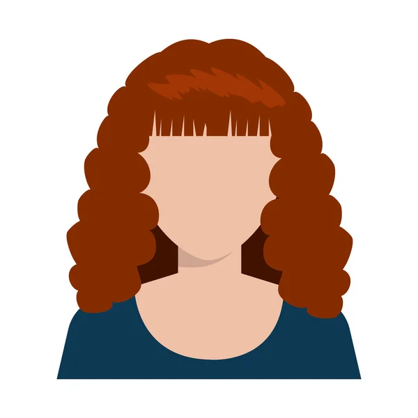 Joven icono de perfil de mujer ejecutiva . — Vector de stock