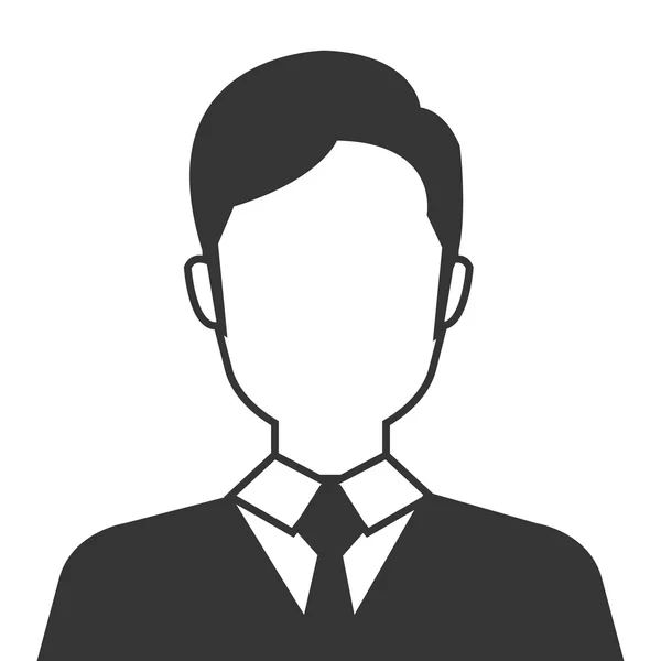 Executive işadamı profil izole simgesi. — Stok Vektör