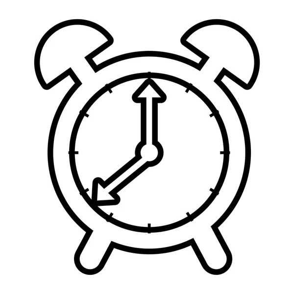 Tijd en klok geïsoleerd plat pictogram. — Stockvector