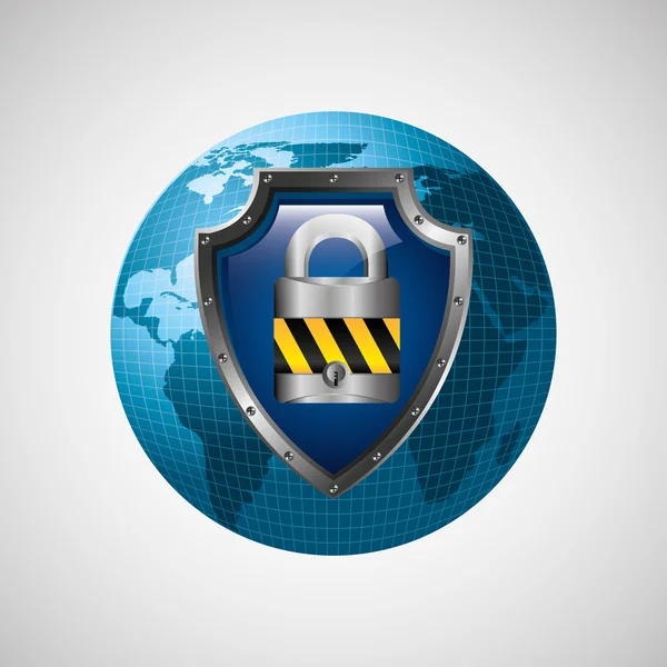 Icono del sistema de seguridad — Archivo Imágenes Vectoriales