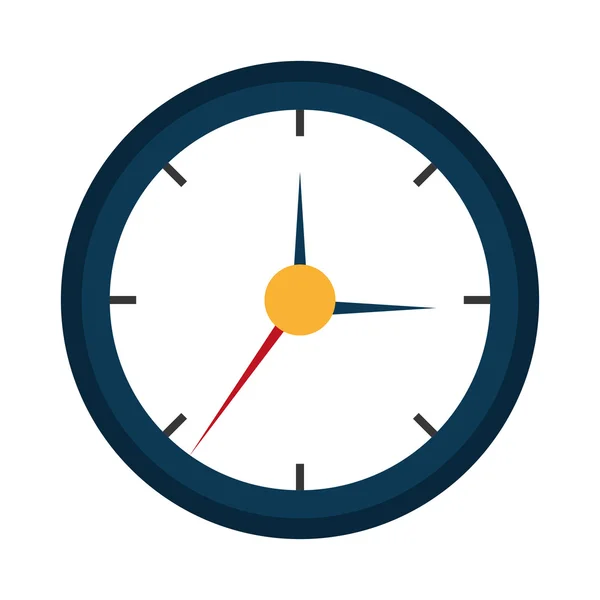 Tempo e relógio ícone plano isolado . — Vetor de Stock