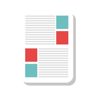 Office Not Defteri veya belge, vektör çizim.