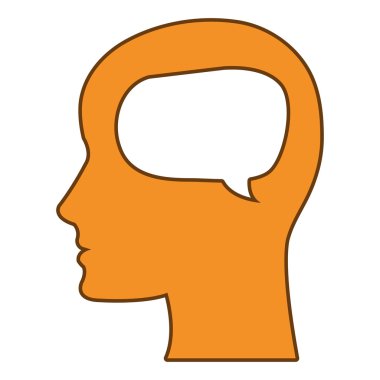 İnsan zihni düşünme, izole simgesi.