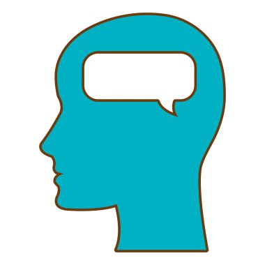 İnsan zihni düşünme, izole simgesi.