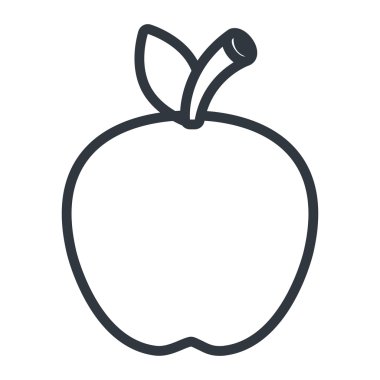 Meyve sağlıklı gıda izole simgesi.