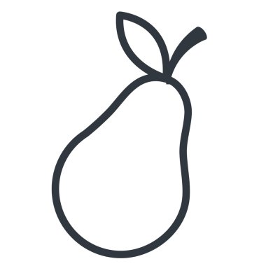 Meyve sağlıklı gıda izole simgesi.