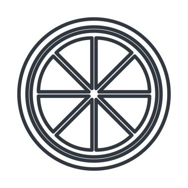 Meyve sağlıklı gıda izole simgesi.